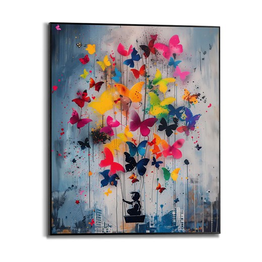 Orangewallz Druk artystyczny &quot;Bright Butterflies&quot; w ramce - 40 x 50 cm ze sklepu Limango Polska w kategorii Obrazy - zdjęcie 175916898