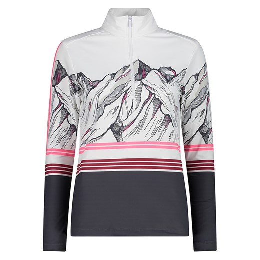 CMP Koszulka funkcyjna w kolorze biało-antracytowym - id: 16189571 - marki CMP - 175917685 CMP Koszulka funkcyjna w kolorze biało-antracytowym ze sklepu Limango Polska w kategorii Bluzki damskie - zdjęcie 175917685