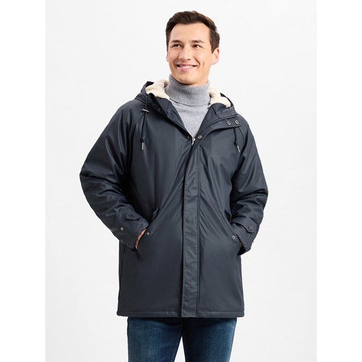 Derbe Parka męska - Trekholm Mężczyźni granatowy jednolity ze sklepu vangraaf w kategorii Kurtki męskie - zdjęcie 175923685