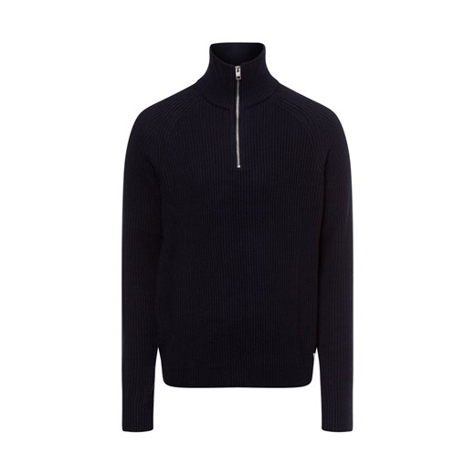 Jack & Jones Troyer męski Mężczyźni Sztuczne włókno granatowy jednolity ze sklepu vangraaf w kategorii Swetry męskie - zdjęcie 175924256