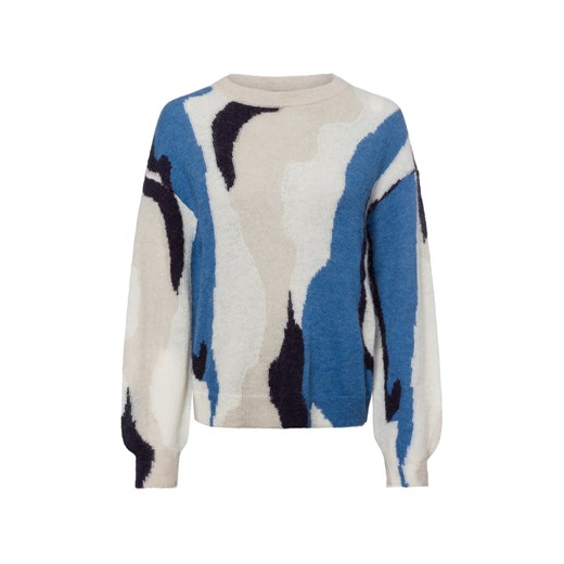comma Sweter damski z zawartością alpaki Kobiety beżowy wzorzysty ze sklepu vangraaf w kategorii Swetry damskie - zdjęcie 175924298