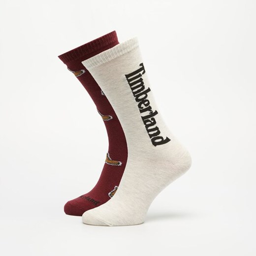 TIMBERLAND SKARPETY 2PP TB ALL OVER PRINT BOOT CREW ze sklepu Symbiosis w kategorii Skarpetki damskie - zdjęcie 175926595