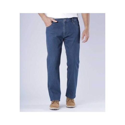 Wygodne jeansy regular ze stretchem i półelastyczną talią ze sklepu Atlas For Men w kategorii Jeansy męskie - zdjęcie 175927929