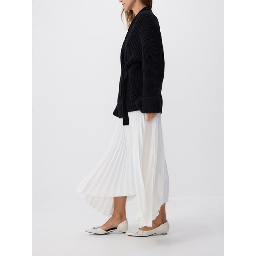 Reserved - Plisowana spódnica - biały Reserved XL Reserved