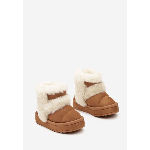 Buty zimowe dziecięce Born2be śniegowce bez zapięcia na zimę 