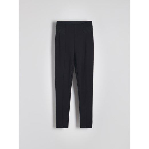 Reserved - Legginsy z ozdobną gumą - czarny Reserved L Reserved