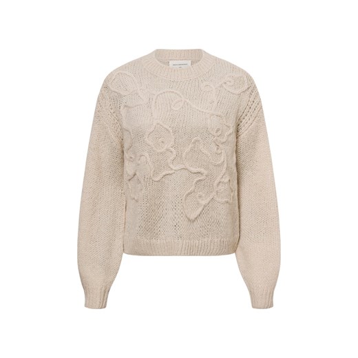 Msch Copenhagen Sweter damski z zawartością alpaki - MSCHDiella Heidi Kobiety beżowy jednolity ze sklepu vangraaf w kategorii Swetry damskie - zdjęcie 175939879