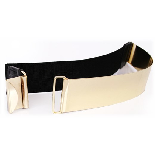 PASEK ZŁOTY BLACHA klamra 30cm x 4cm Mirror Belt Promesso uniwersalny PROMESSO