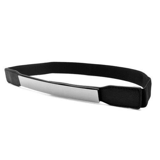 Wąski SREBRNY pasek BLACHA klamra Mirror Belt 15x2cm ze sklepu PROMESSO w kategorii Paski damskie - zdjęcie 175943086