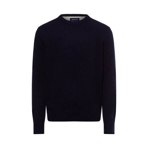 Andrew James Sweter męski Mężczyźni drobna dzianina granatowy jednolity M vangraaf wyprzedaż