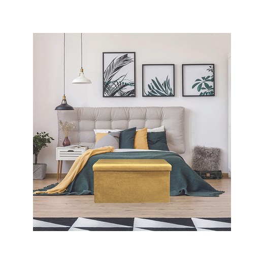 Rétro Chic Skrzynia &quot;Giulia&quot; w kolorze musztardowym do siedzenia - 77 x 38 x 38 cm ze sklepu Limango Polska w kategorii Meble - zdjęcie 175949186