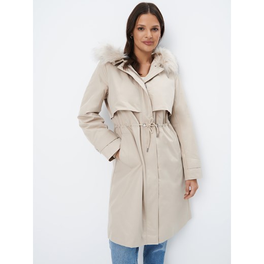 Mohito - Kremowa kurtka parka - beżowy Mohito 36 Mohito
