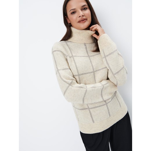 Mohito - Sweter z golfem - kremowy ze sklepu Mohito w kategorii Swetry damskie - zdjęcie 175951468