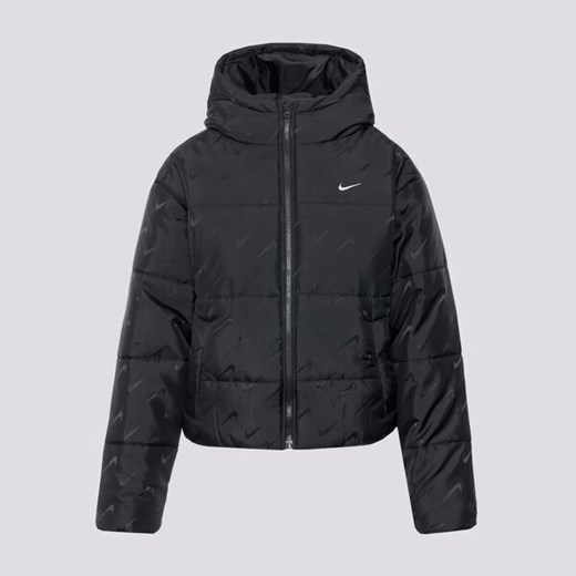 Kurtka damska czarna Nike w miejskim stylu z kapturem 