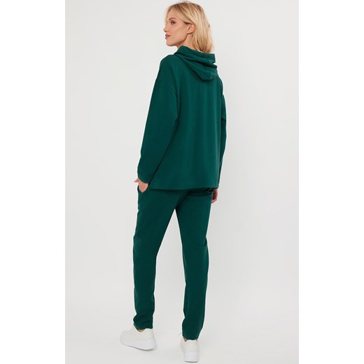 Bluza damska z długim rękawem ciemnozielona Lagos, Kolor ciemnozielony, Rozmiar S, Italian Fashion ze sklepu Primodo w kategorii Bluzy damskie - zdjęcie 175958898