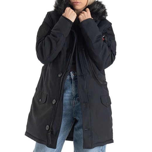 Kurtka Alpha Industries Polar Jacket 123002404 - czarna ze sklepu streetstyle24.pl w kategorii Kurtki damskie - zdjęcie 175959257