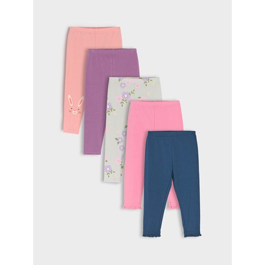 Sinsay - Legginsy 5 pack - różowy Sinsay 80 Sinsay