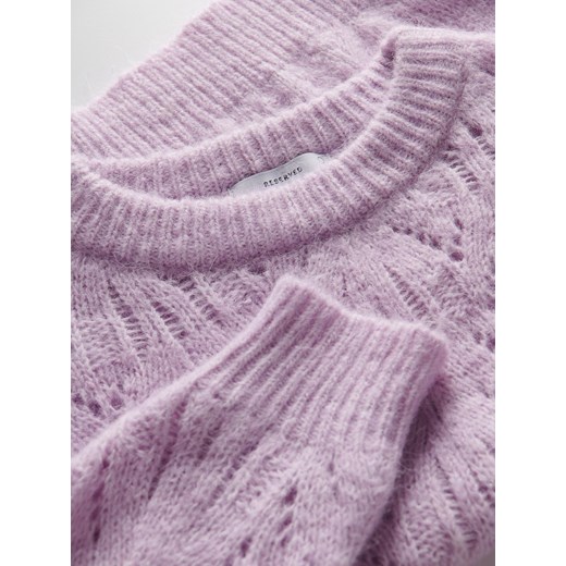 Reserved - Sweter z wełną - lawendowy Reserved S Reserved