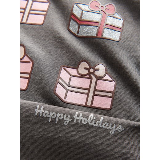 Reserved - Świąteczny t-shirt PUSHEEN - ciemnoszary Reserved 140 (9 lat) Reserved