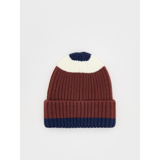 Reserved - Czapka beanie w paski - bordowy ze sklepu Reserved w kategorii Czapki dziecięce - zdjęcie 175975486