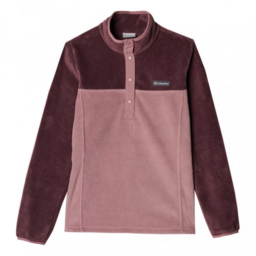 Damski polar nierozpinany bez kaptura Columbia Benton Springs Half Snap Pullover Fleece II - fioletowy ze sklepu Sportstylestory.com w kategorii Bluzy damskie - zdjęcie 175976899