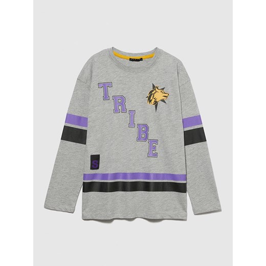 Sisley Koszulka w kolorze szaro-czarno-fioletowym ze sklepu Limango Polska w kategorii T-shirty chłopięce - zdjęcie 175978146