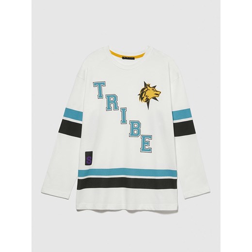 Sisley Koszulka w kolorze biało-niebiesko-czarnym ze sklepu Limango Polska w kategorii T-shirty chłopięce - zdjęcie 175978149