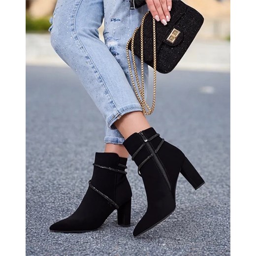 Royalfashion Eleganckie botki damskie Miso Royalfashion.pl 40 okazyjna cena royalfashion.pl