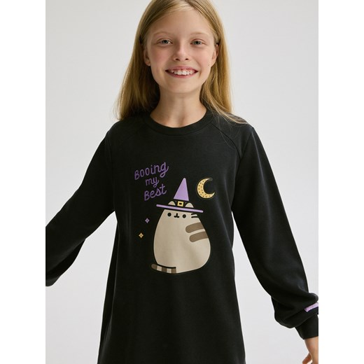 Reserved - Sukienka dresowa Pusheen - czarny Reserved 146/152 (10-11 lat) Reserved