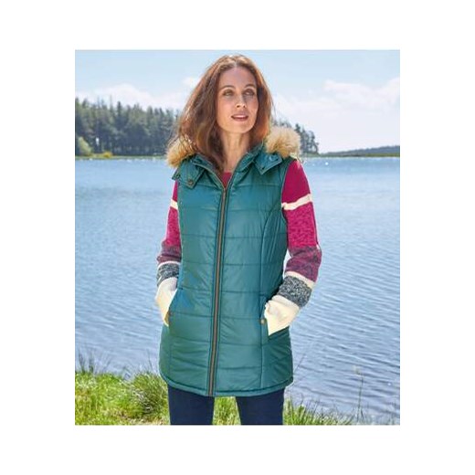 Kamizelka damska Atlas For Men miętowa z poliestru casual 