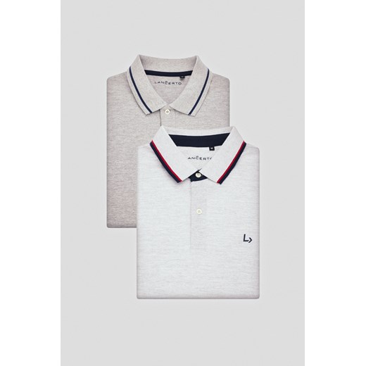 Zestaw 2 Koszulek Polo Bawełnianych Tom ze sklepu Lancerto S.A. w kategorii T-shirty męskie - zdjęcie 176008836