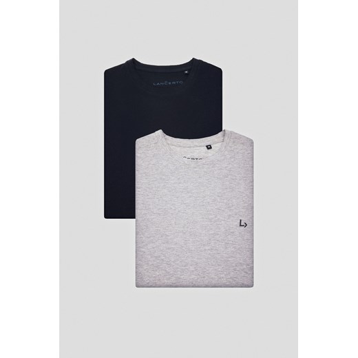Zestaw 2 Koszulek z Bawełną Linus ze sklepu Lancerto S.A. w kategorii T-shirty męskie - zdjęcie 176008845