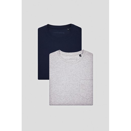 Zestaw 2 Koszulek z Kieszonką z Bawełną Roth ze sklepu Lancerto S.A. w kategorii T-shirty męskie - zdjęcie 176008857