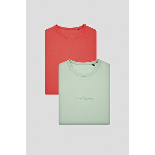 Zestaw 2 Koszulek z Bawełną Steph ze sklepu Lancerto S.A. w kategorii T-shirty męskie - zdjęcie 176008866