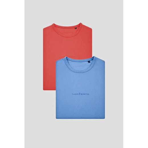 Zestaw 2 Koszulek z Bawełną Steph ze sklepu Lancerto S.A. w kategorii T-shirty męskie - zdjęcie 176008867