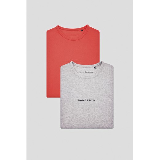 Zestaw 2 Koszulek z Bawełną Steph ze sklepu Lancerto S.A. w kategorii T-shirty męskie - zdjęcie 176008868