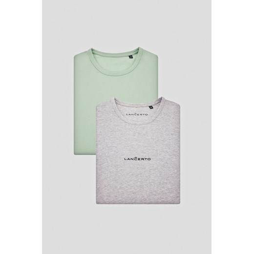 Zestaw 2 Koszulek z Bawełną Steph ze sklepu Lancerto S.A. w kategorii T-shirty męskie - zdjęcie 176008876