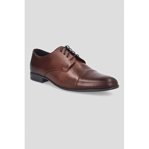 Buty Derby Rowan Brązowe ze sklepu Lancerto S.A. w kategorii Buty eleganckie męskie - zdjęcie 176008966