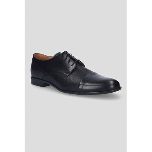 Buty Derby Soren Czarne ze sklepu Lancerto S.A. w kategorii Buty eleganckie męskie - zdjęcie 176008985