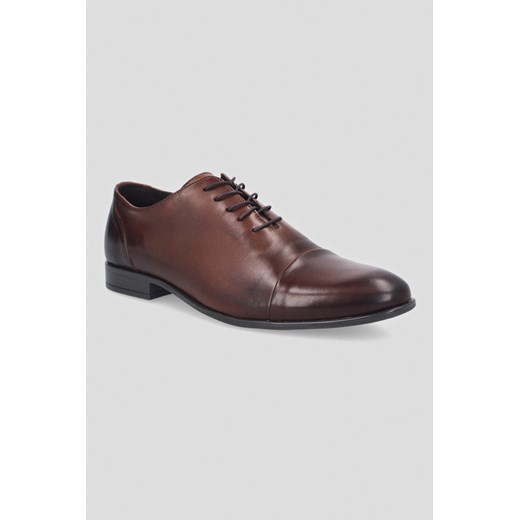 Buty Oxfordy Waldorf Brązowe ze sklepu Lancerto S.A. w kategorii Buty eleganckie męskie - zdjęcie 176009009