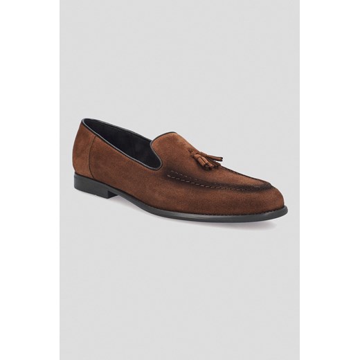 Buty Loafersy Elrig Brązowe ze sklepu Lancerto S.A. w kategorii Buty eleganckie męskie - zdjęcie 176009027