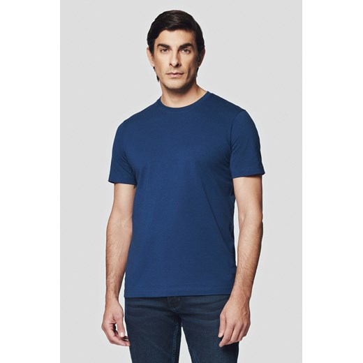Koszulka Bawełniana Szafirowa Kenneth ze sklepu Lancerto S.A. w kategorii T-shirty męskie - zdjęcie 176009137