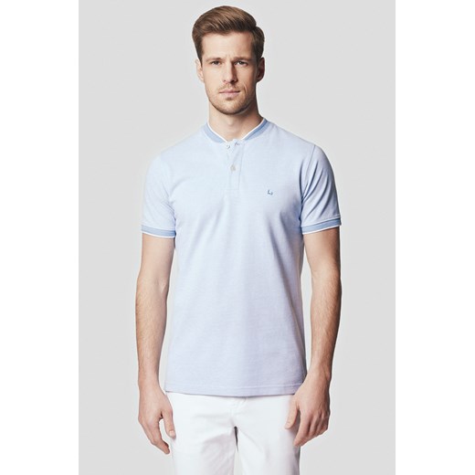 Koszulka Polo Bawełniana Błękitna Duke ze sklepu Lancerto S.A. w kategorii T-shirty męskie - zdjęcie 176009187