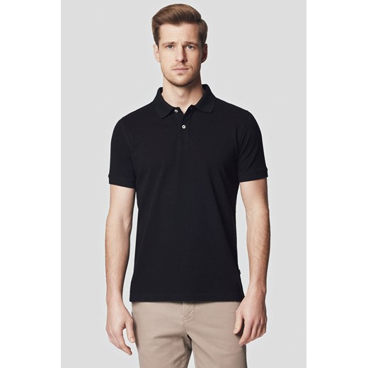Koszulka Polo Bawełniana Czarna Jakob ze sklepu Lancerto S.A. w kategorii T-shirty męskie - zdjęcie 176009196