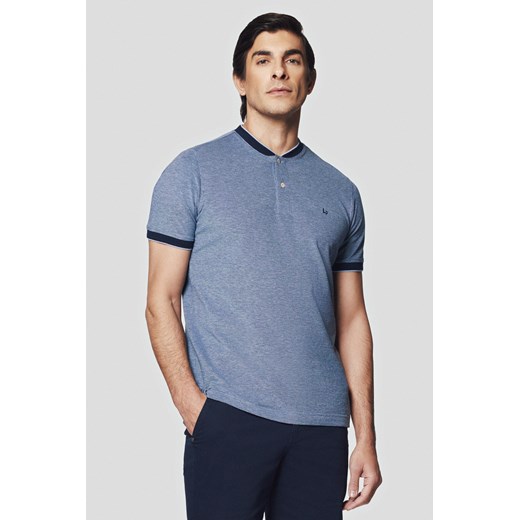 Koszulka Polo Bawełniana Granatowa Duke ze sklepu Lancerto S.A. w kategorii T-shirty męskie - zdjęcie 176009197