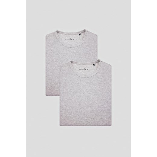 Zestaw 2 Koszulek Szarych z Bawełną Zane ze sklepu Lancerto S.A. w kategorii T-shirty męskie - zdjęcie 176009629