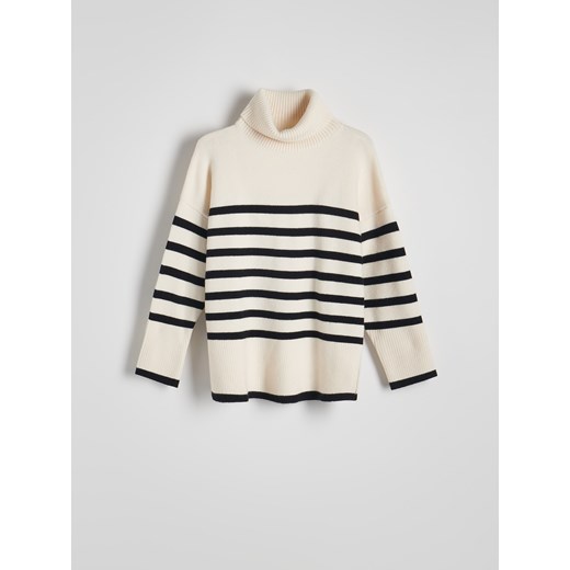 Reserved - Sweter z golfem - wielobarwny Reserved S Reserved