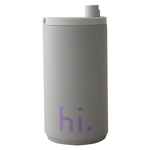 Design Letters Kubek termiczny &quot;Hi&quot; w kolorze jasnoszarym - 350 ml ze sklepu Limango Polska w kategorii Kubki termiczne - zdjęcie 176012275