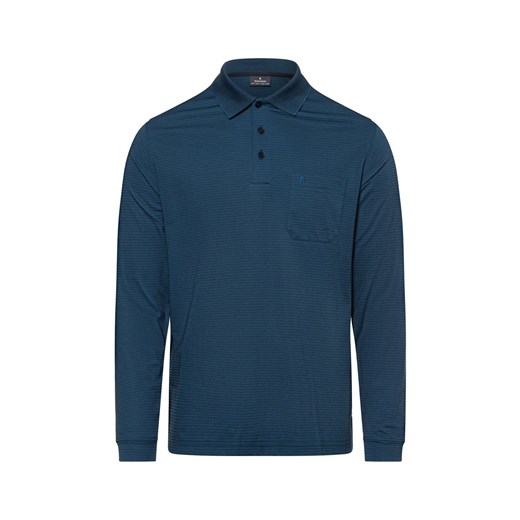 Ragman Męska koszulka polo Mężczyźni petrol wzorzysty ze sklepu vangraaf w kategorii T-shirty męskie - zdjęcie 176014198