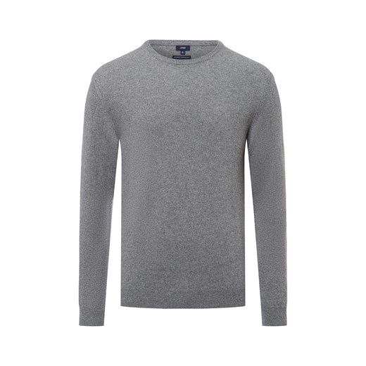James Męski sweter z dzianiny z zawartością kaszmiru Mężczyźni Kaszmir szary jednolity ze sklepu vangraaf w kategorii Swetry męskie - zdjęcie 176014226